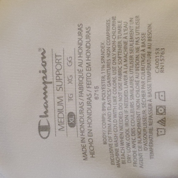 SZ. X-LARGE CHAMPION MEDIUM SUPPORT  ATHLETIC BRA - Picture 2 of 2